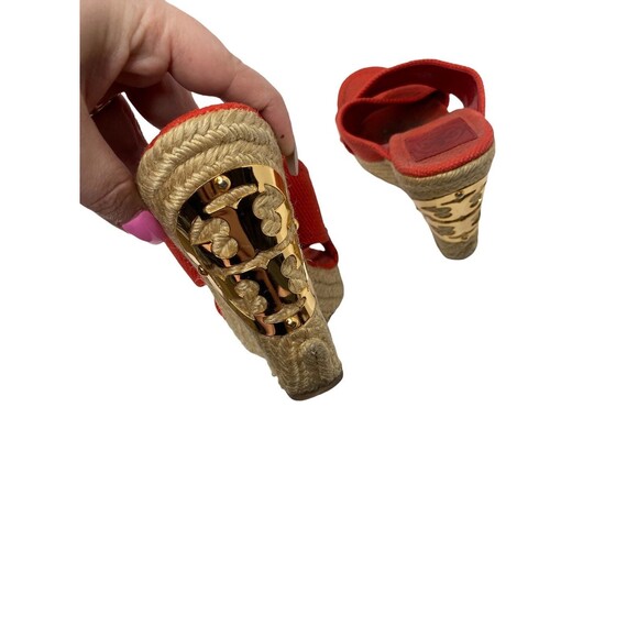 Tory Burch Kristen Espadrille Wedges Size 8.5 - Picture 4 of 8